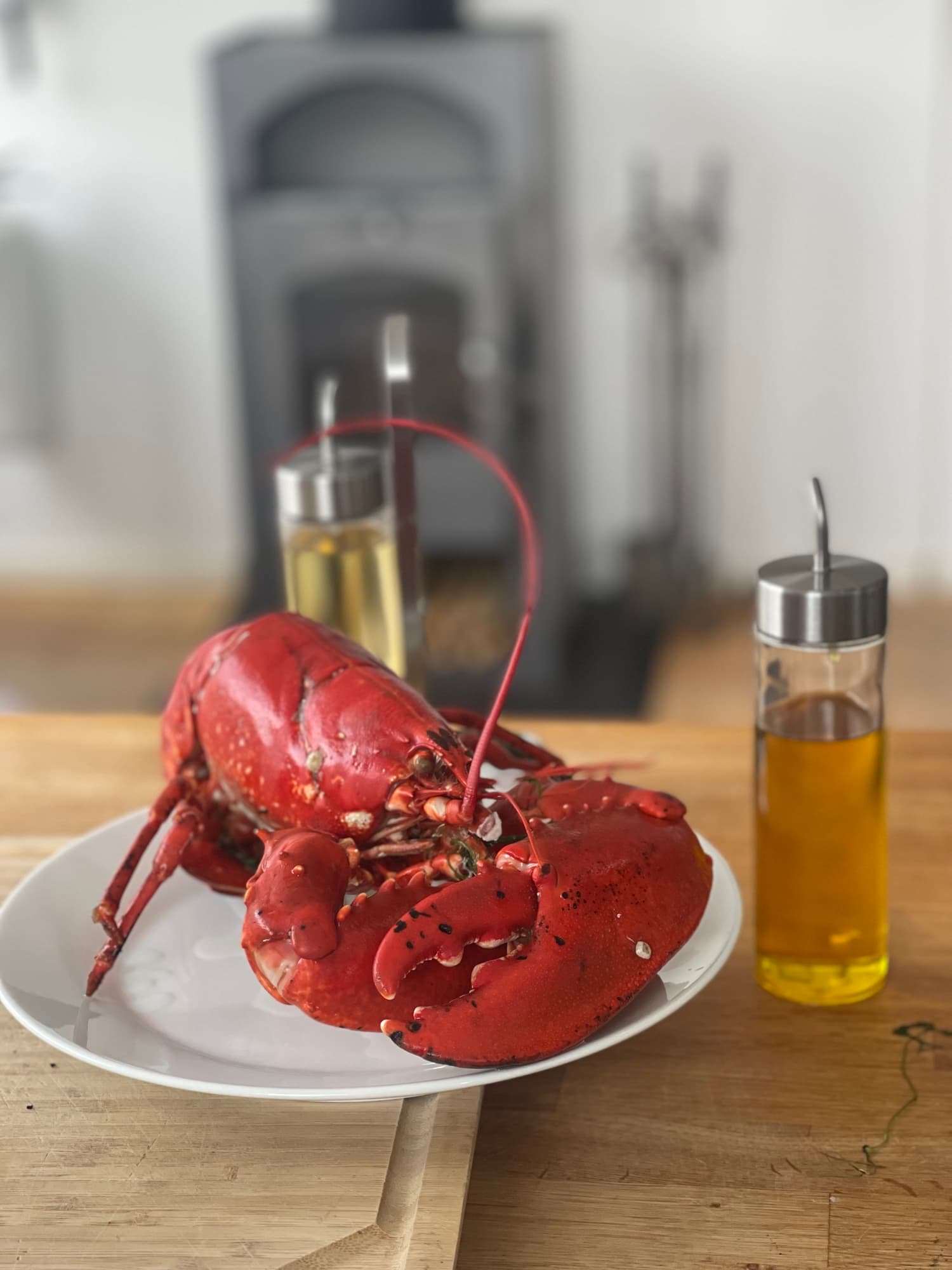 Hummer tillagad vid öppen eld